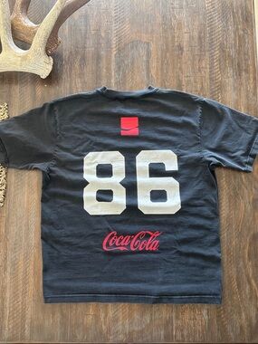 Coca Cola Black Short-Sleeve Tee with White '86' and Red Logo